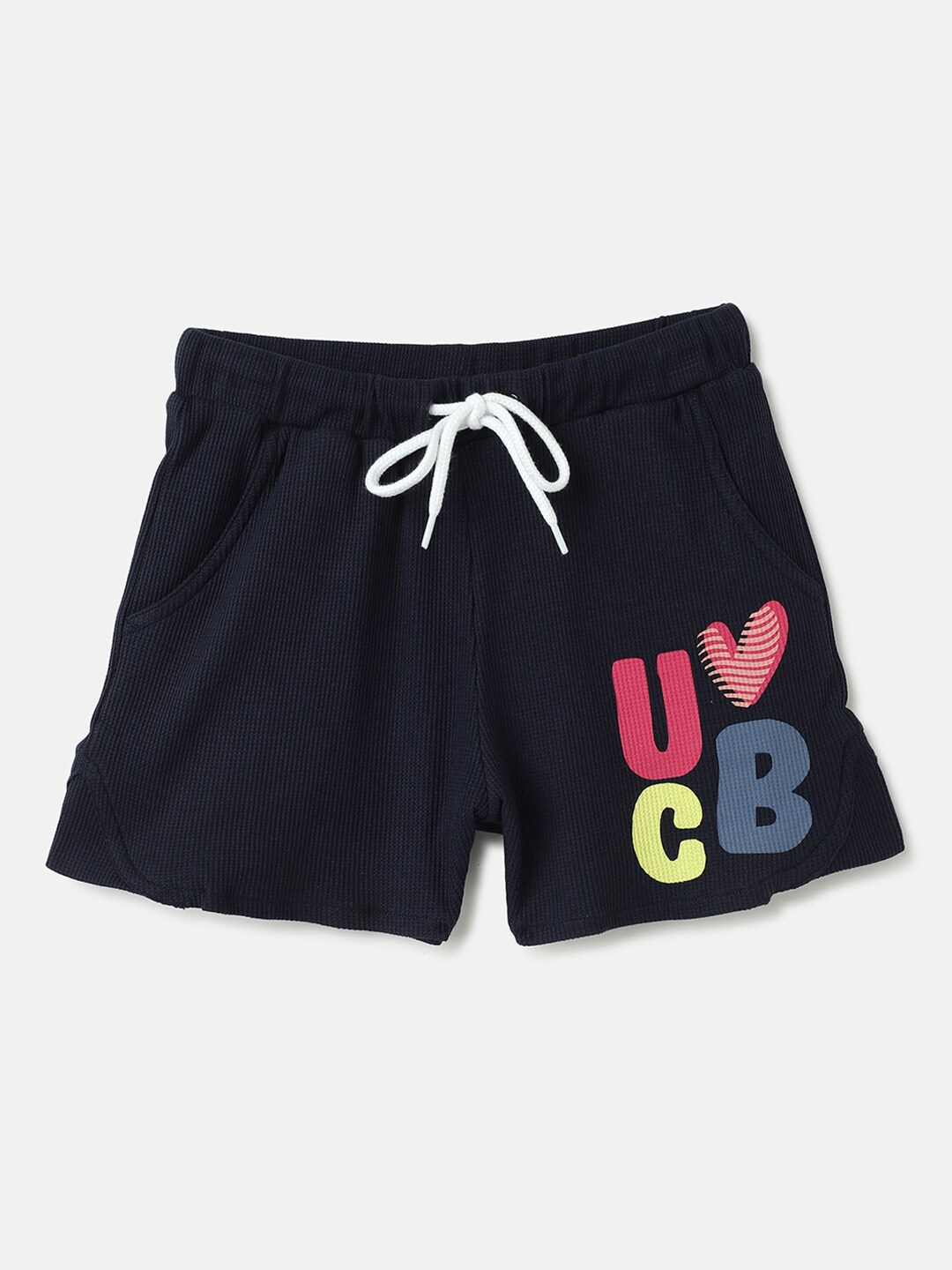 

United Colors of Benetton Girls Mid-Rise Casual Shorts, Navy blue