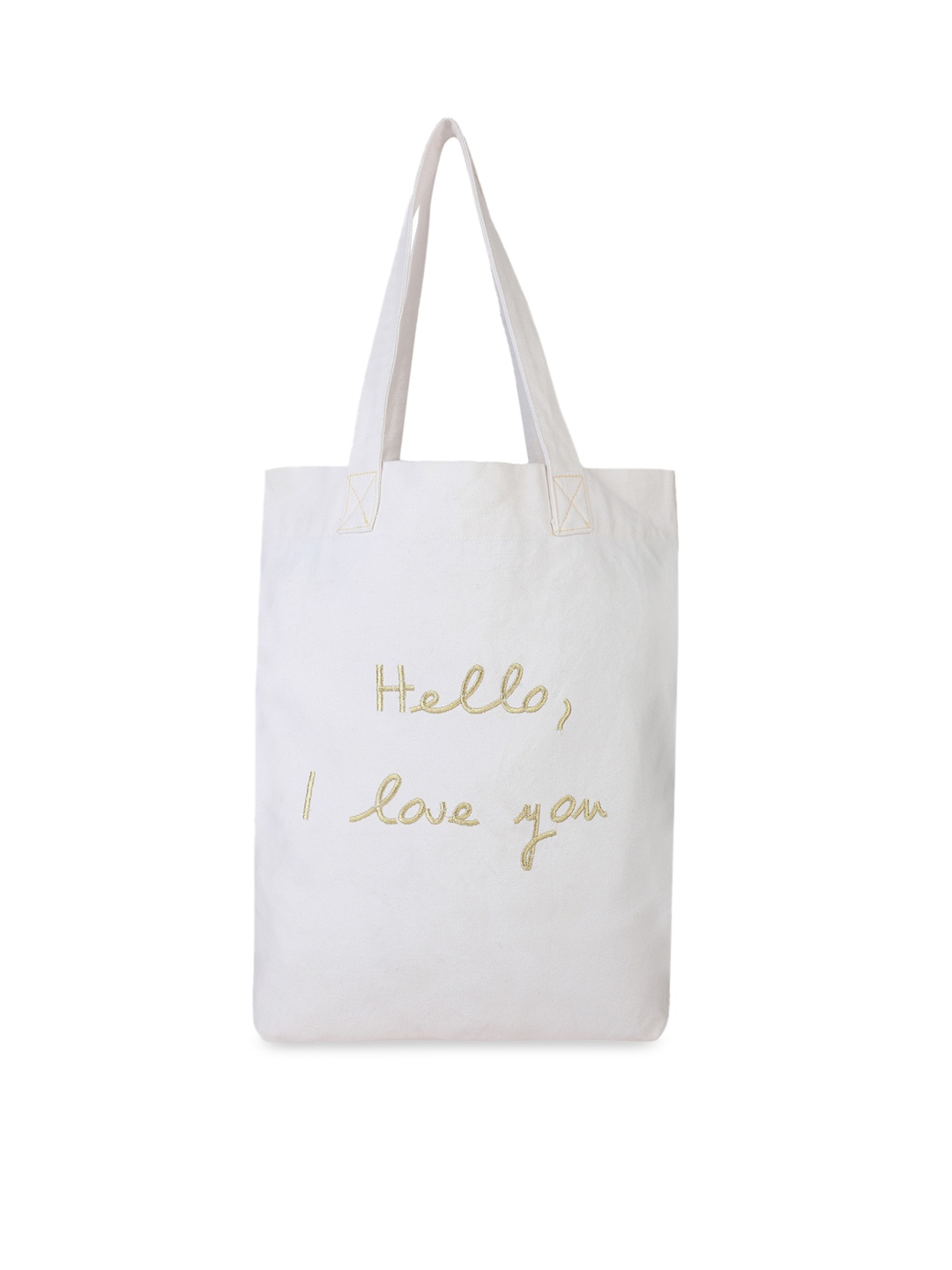 

Rediscover Fashion Typography Printed Oversized Shopper Tote Bag, Off white