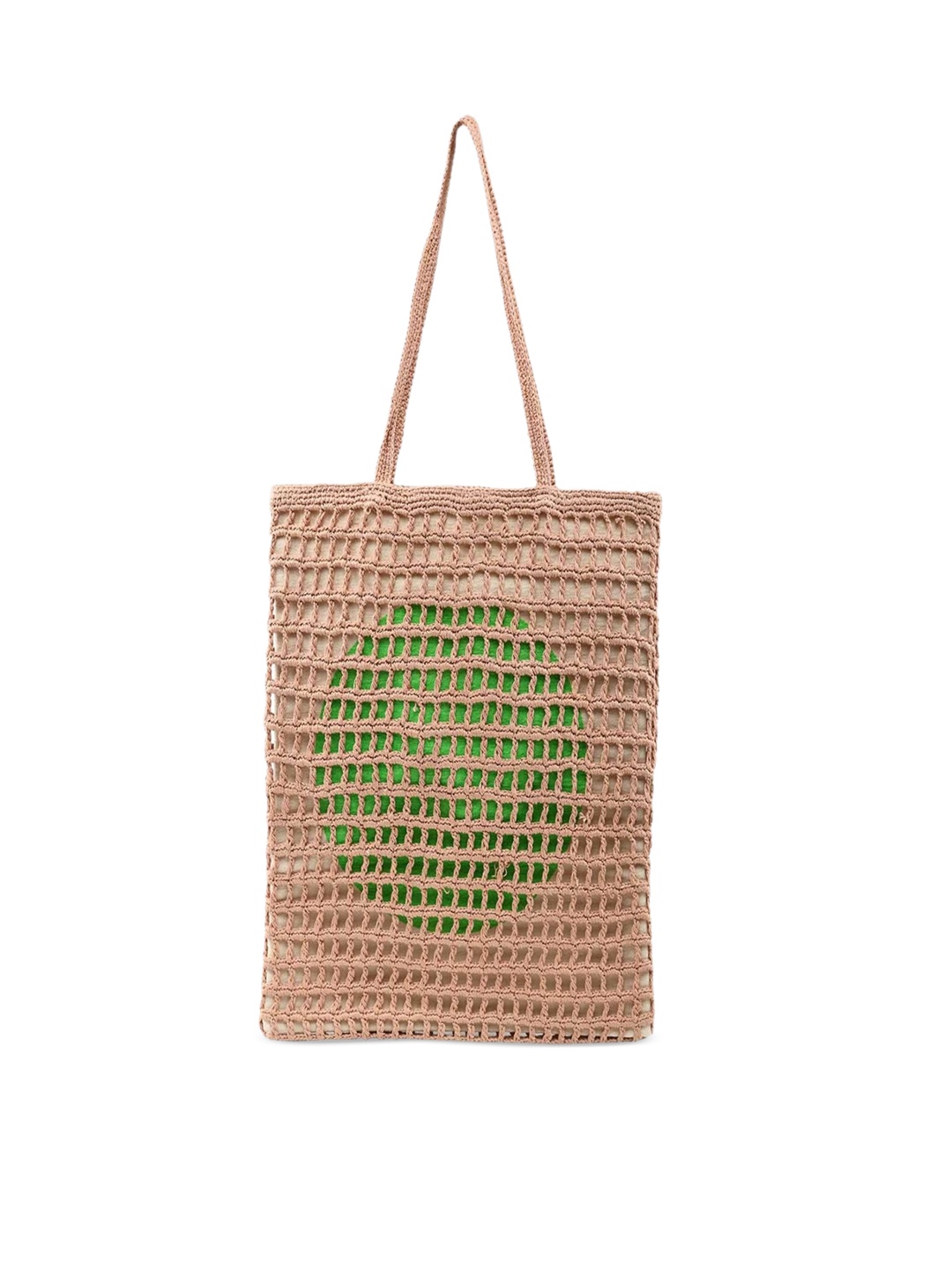 

Rediscover Fashion Self Design Oversized Shopper Tote Bag, Peach