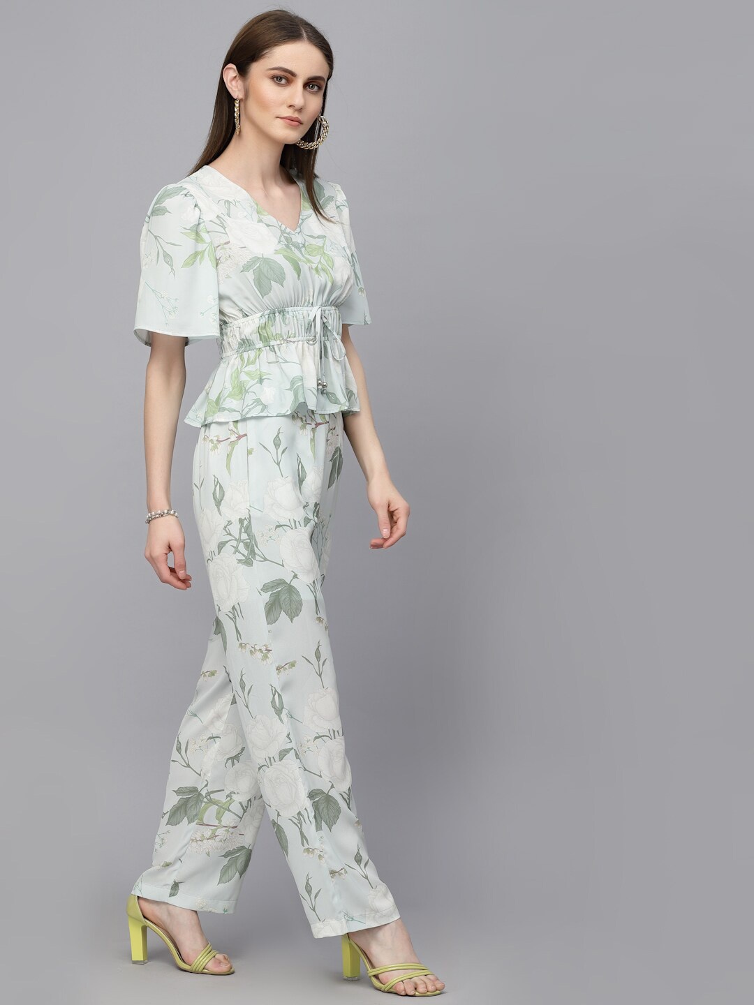 

Gipsy Women Floral Printed Parallel Trousers, Green