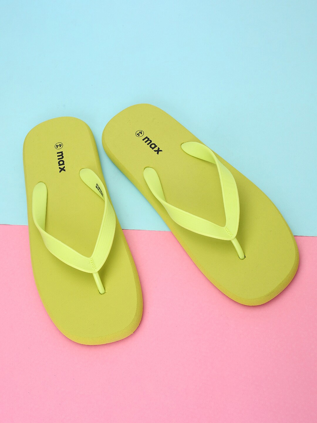 

max Men Open Toe Thong Flip-Flops, Lime green