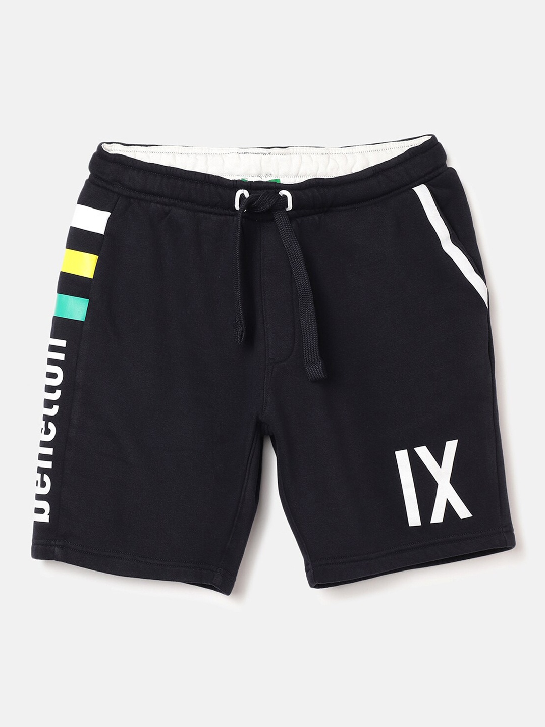 

United Colors of Benetton Men Mid-Rise Sports Shorts, Black