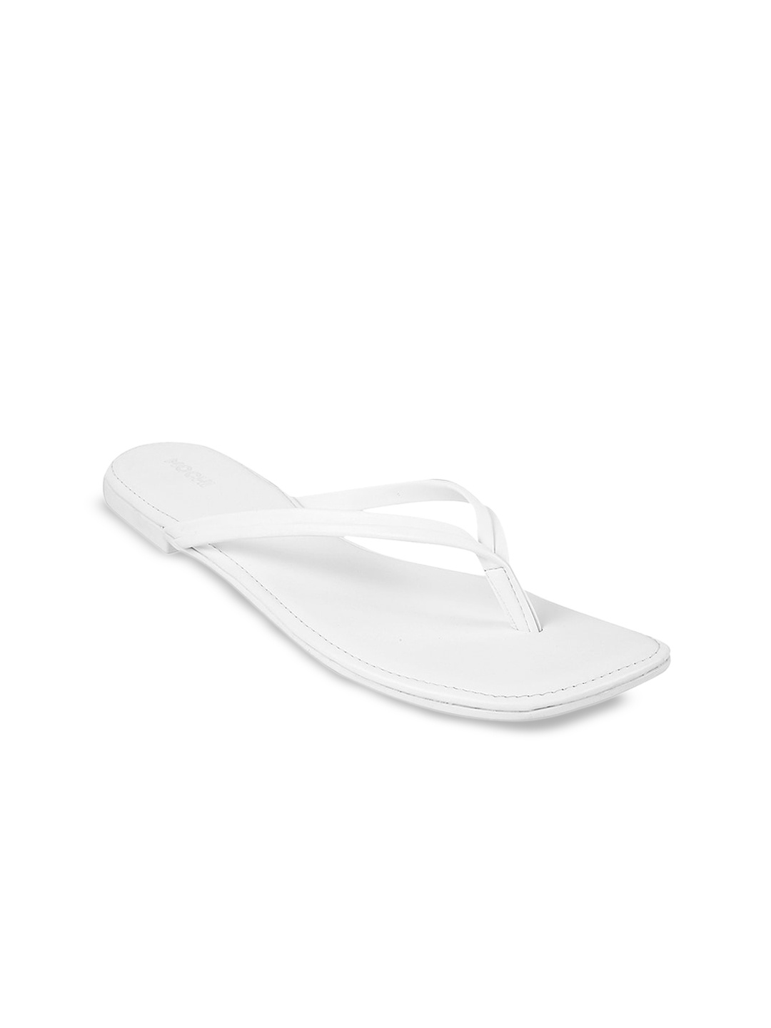 

Mochi Open Toe T-Strap Flats, White