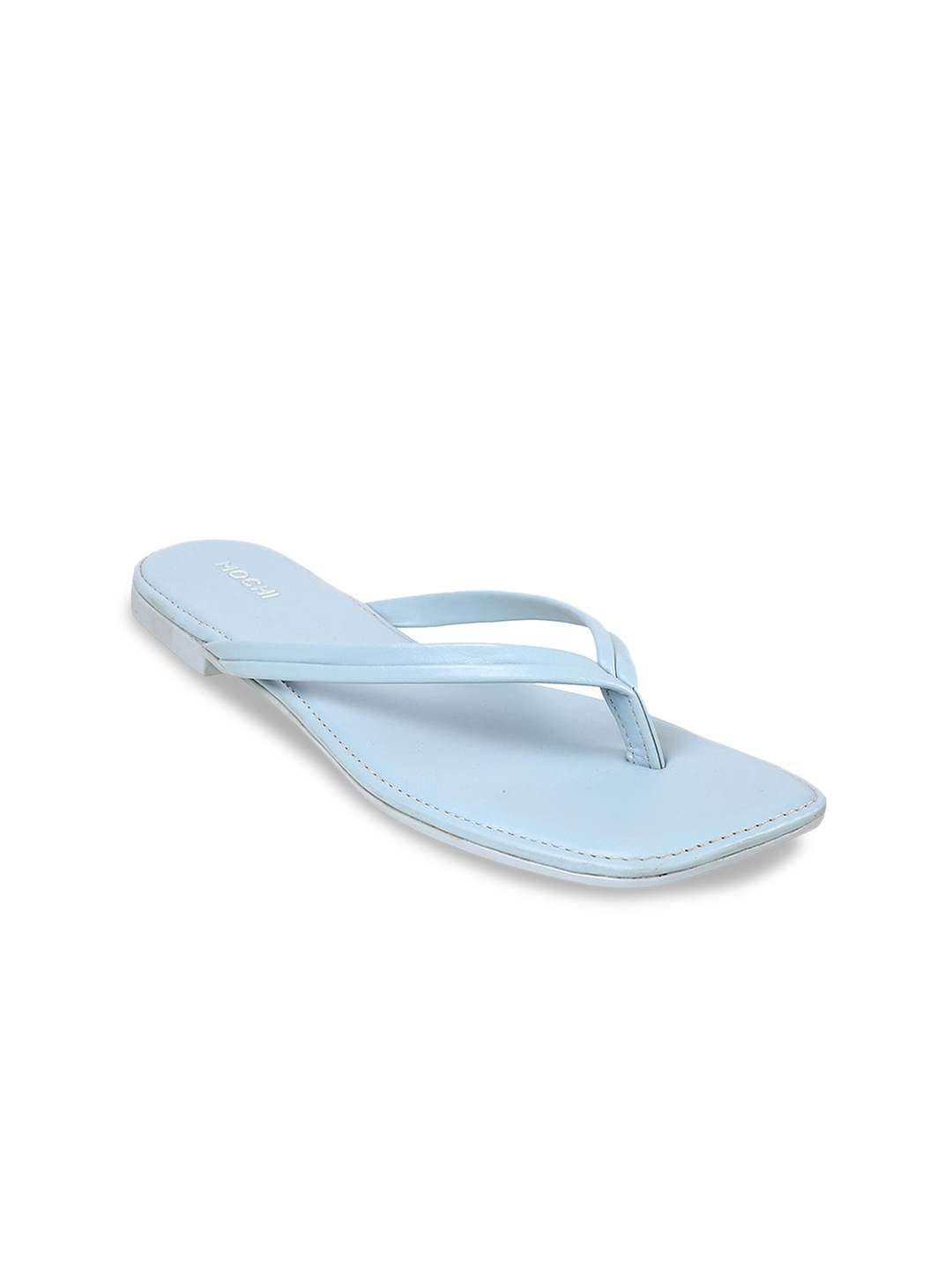 

Mochi Open Toe T-Strap Flats, Blue