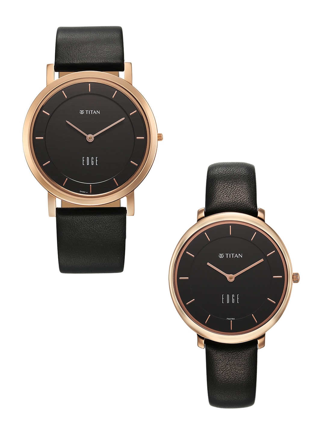 

Titan Set Of 2 Dial & Stainless Steel Straps Analogue Watch 15952655WL01, Rose gold