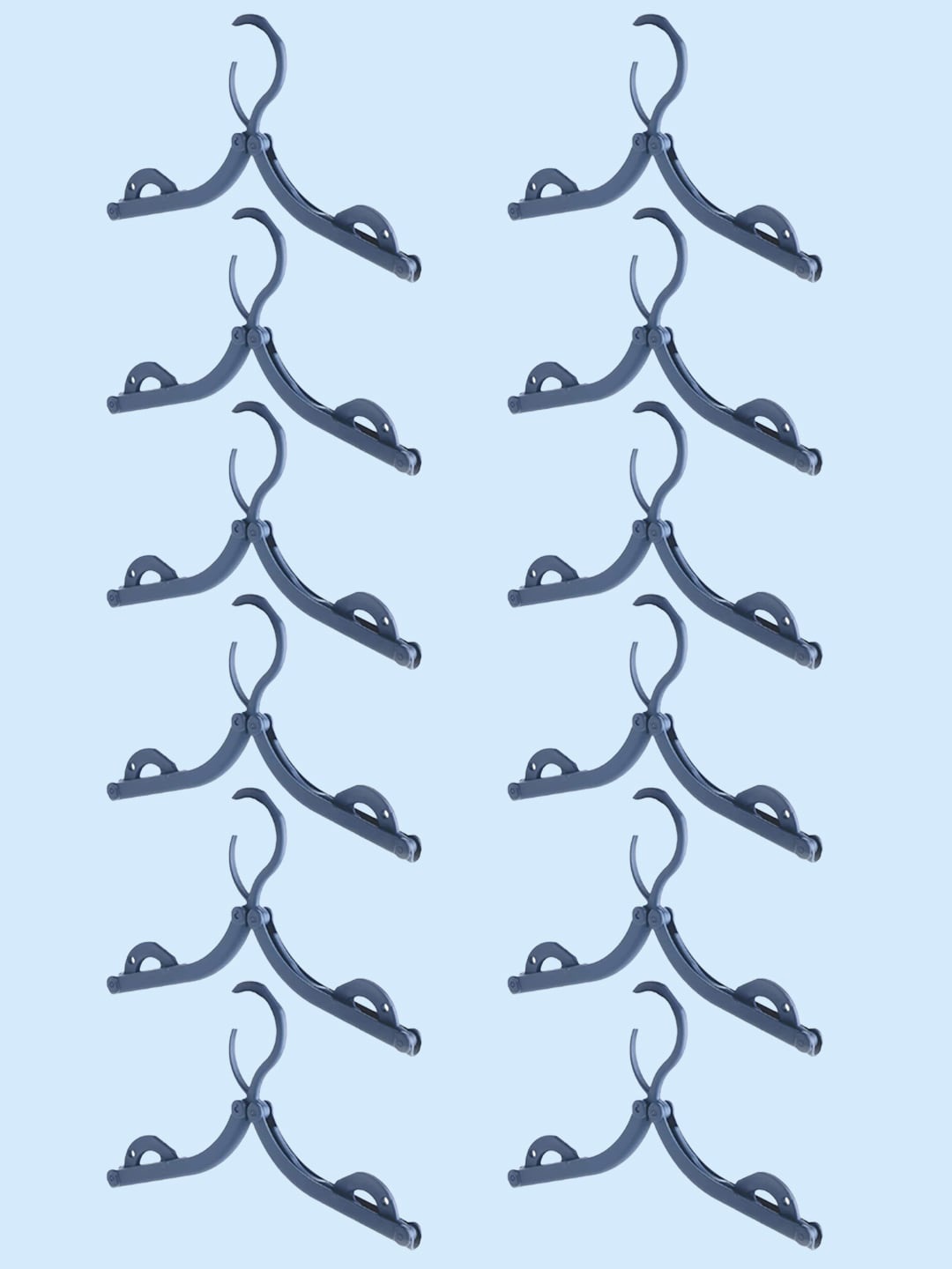 

ZURU BUNCH Black 12 Pieces Travel Folding Clothes Hangers, Grey