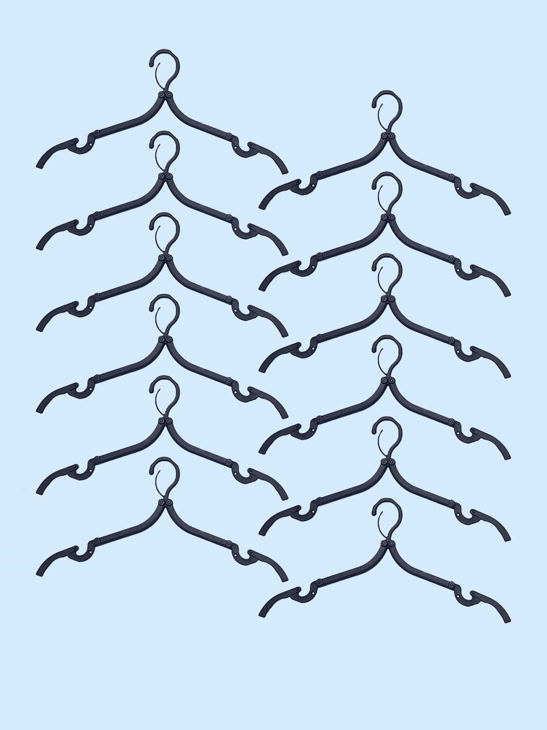 

ZURU BUNCH Black 12 Pieces Travel Folding Hangers