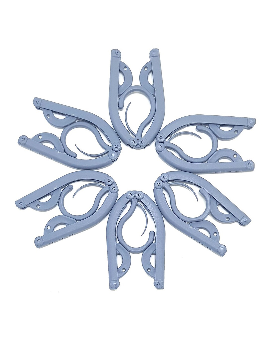 

ZURU BUNCH Grey 6 Pieces Travel Folding Hanger