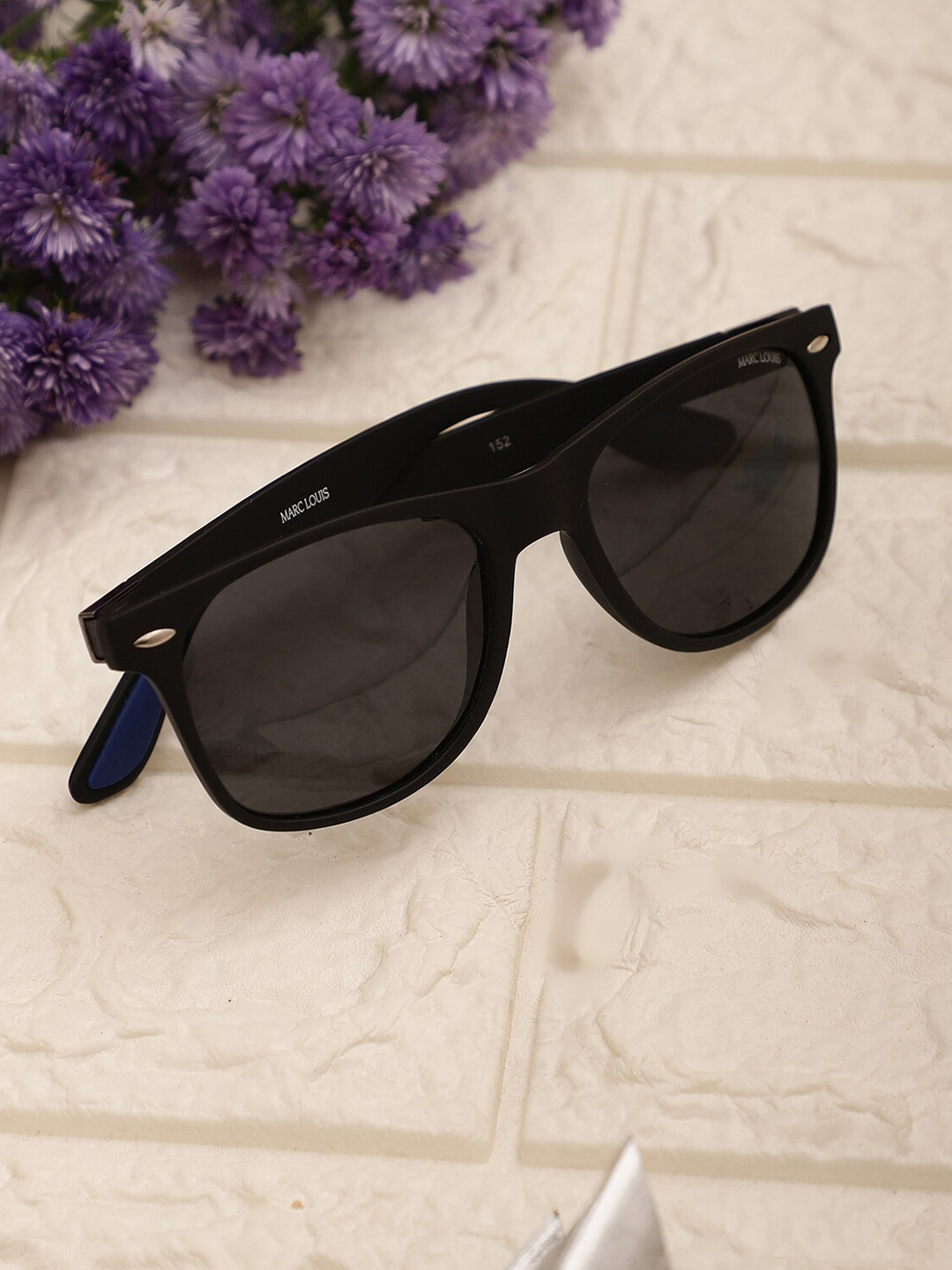 

MARC LOUIS UV Protected Lens Full Rim Wayfarer Sunglasses ML 152 BLACK-BLUE SG
