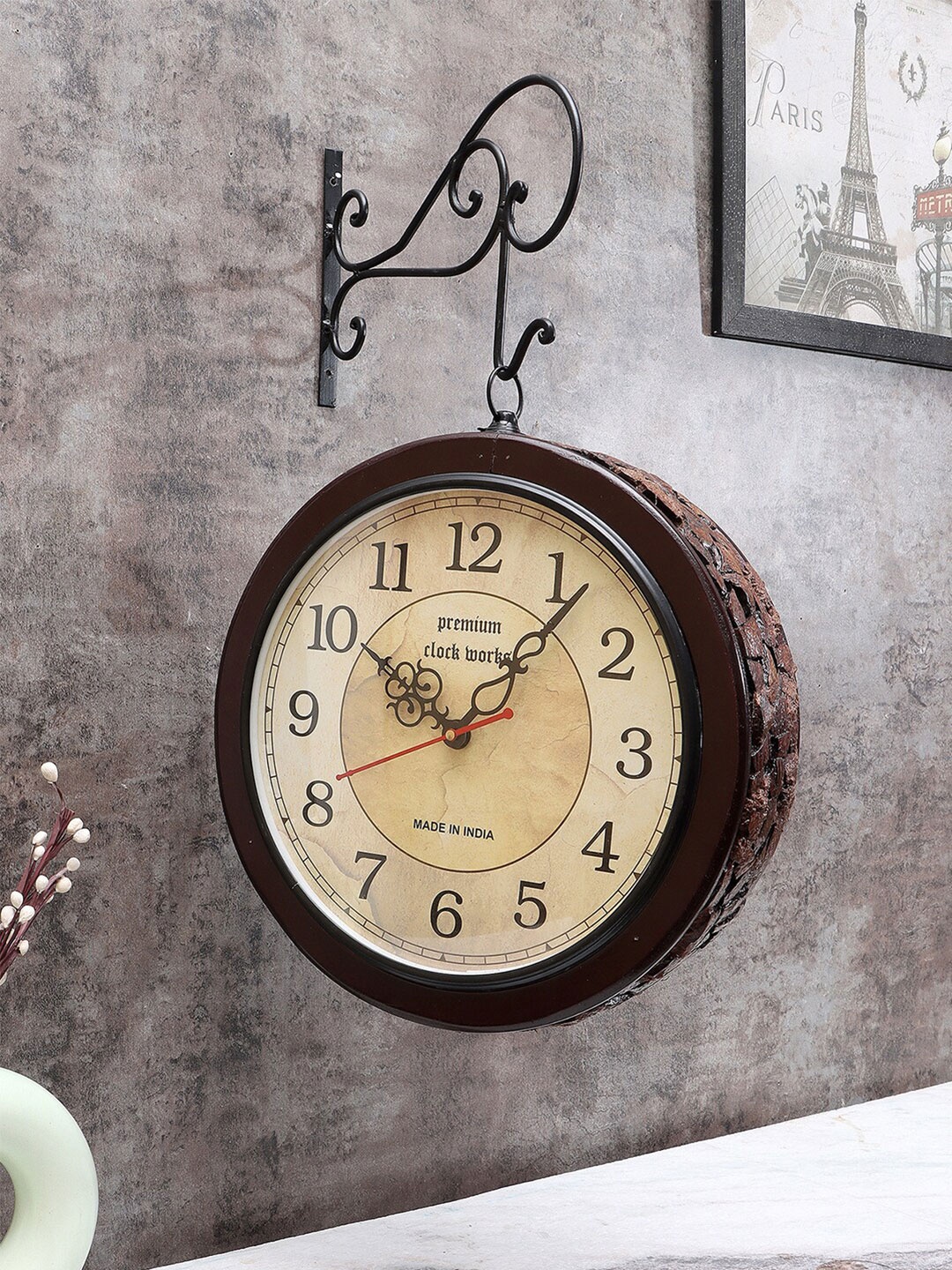 

EXIM DECOR Brown Vintage Wall Clock