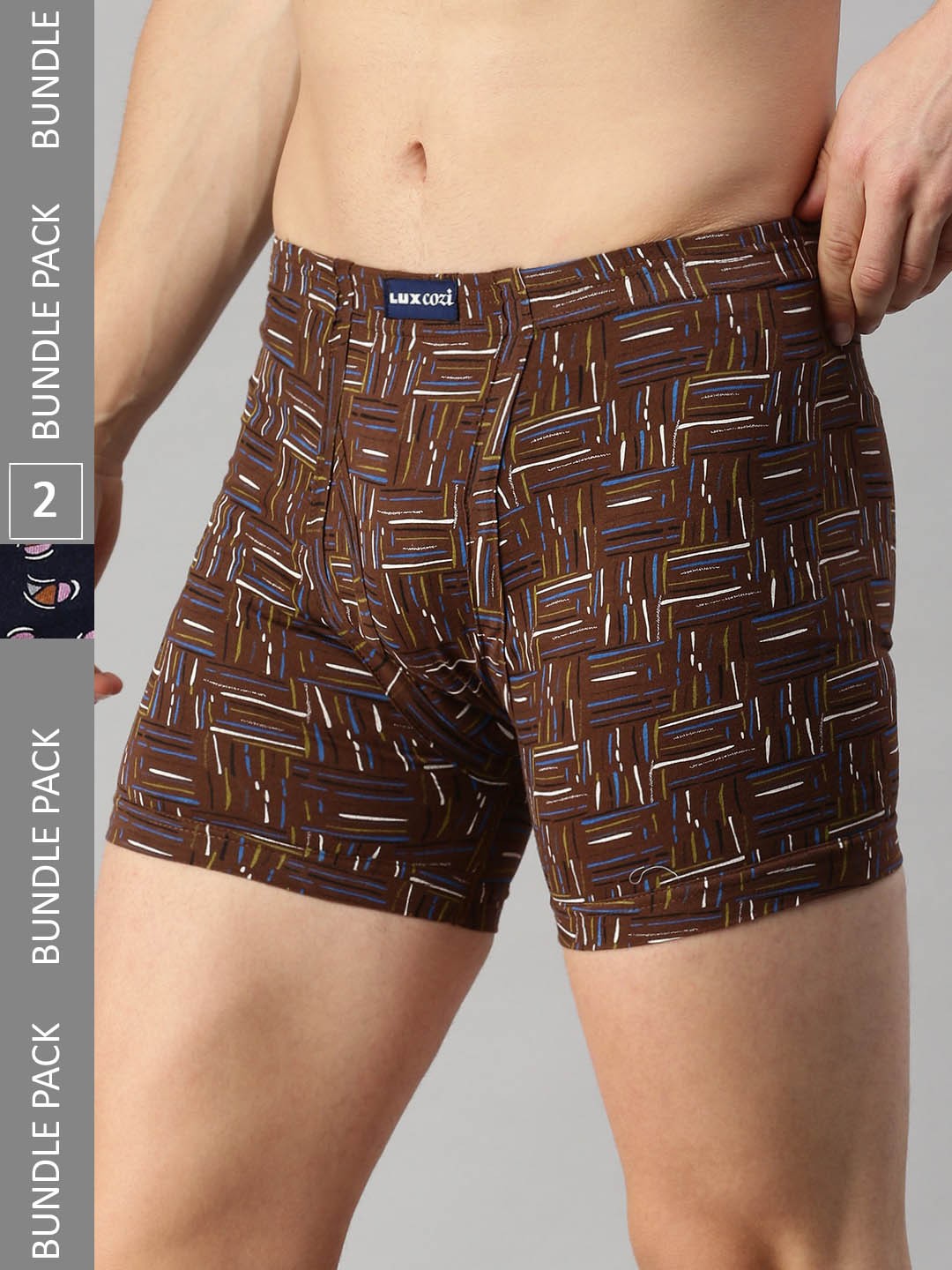 

Lux Cozi Men Pack Of 2 Assorted Printed Cotton Trunks COZI_BIGSHOT_LONGS_PRINT_AST1_2PC