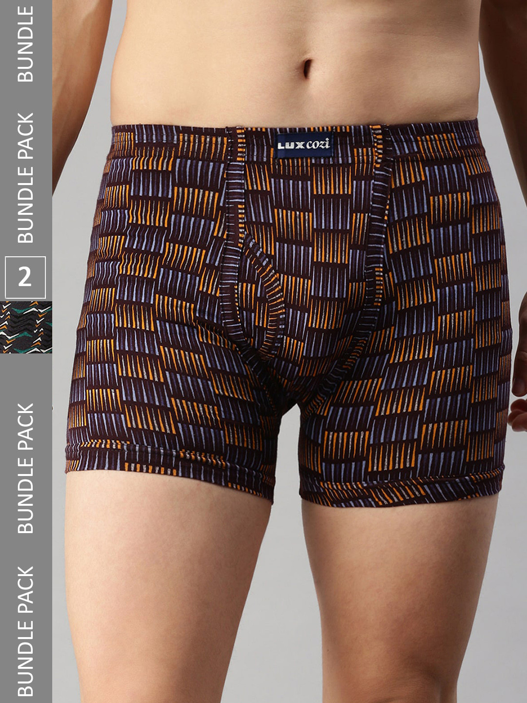 

Lux Cozi Men Pack Of 2 Assorted Printed Cotton Trunks COZI_BIGSHOT_LONGS_PRINT_AST4_2PC