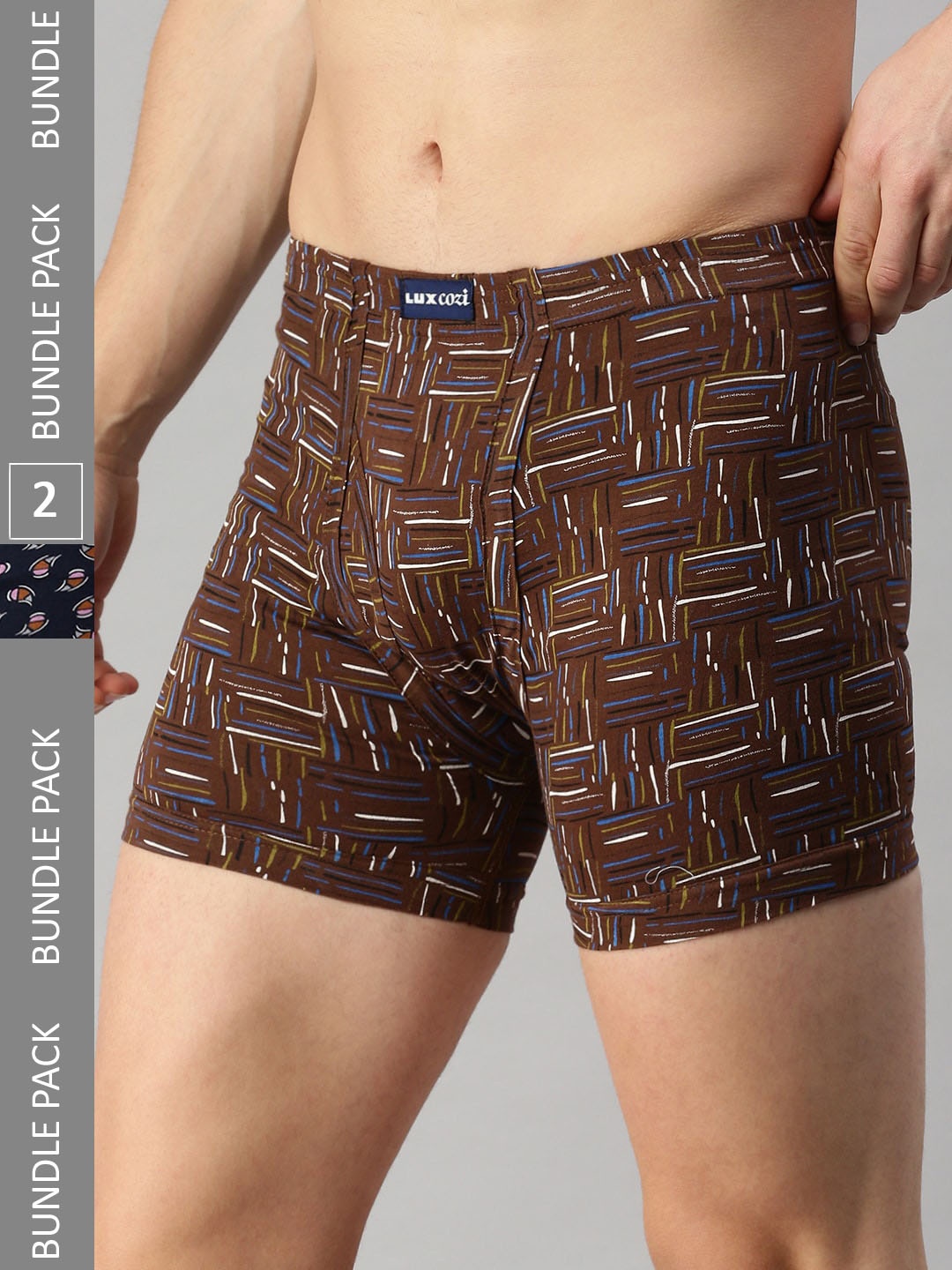 

Lux Cozi Men Pack Of 2 Assorted Printed Cotton Trunks COZI_BIGSHOT_LONGS_PRINT_AST1_2PC