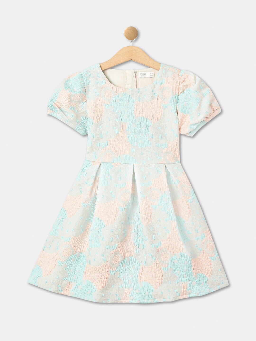 

R&B Tie and Dyed Fit & Flare Dress, Green