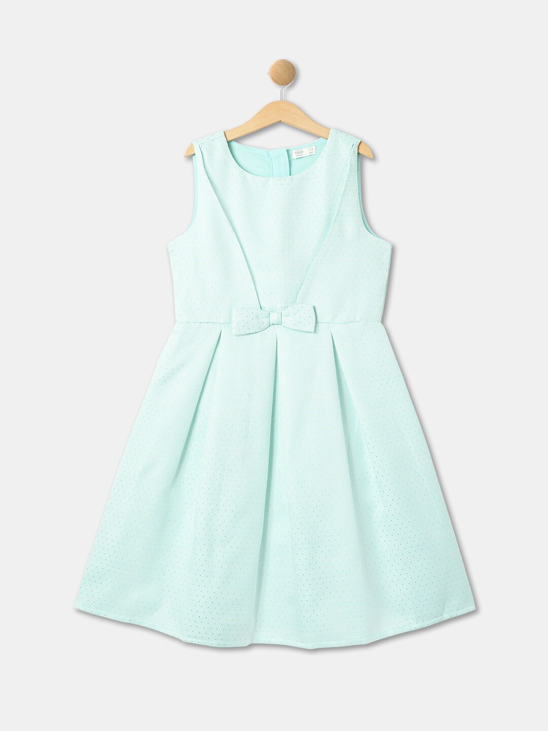 

R&B Girls Pleated Fit & Flare Dress, Blue