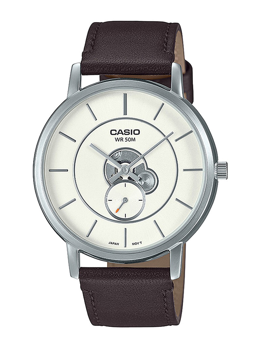 CASIO Men Leather Straps Analogue Watch A2133, Brown