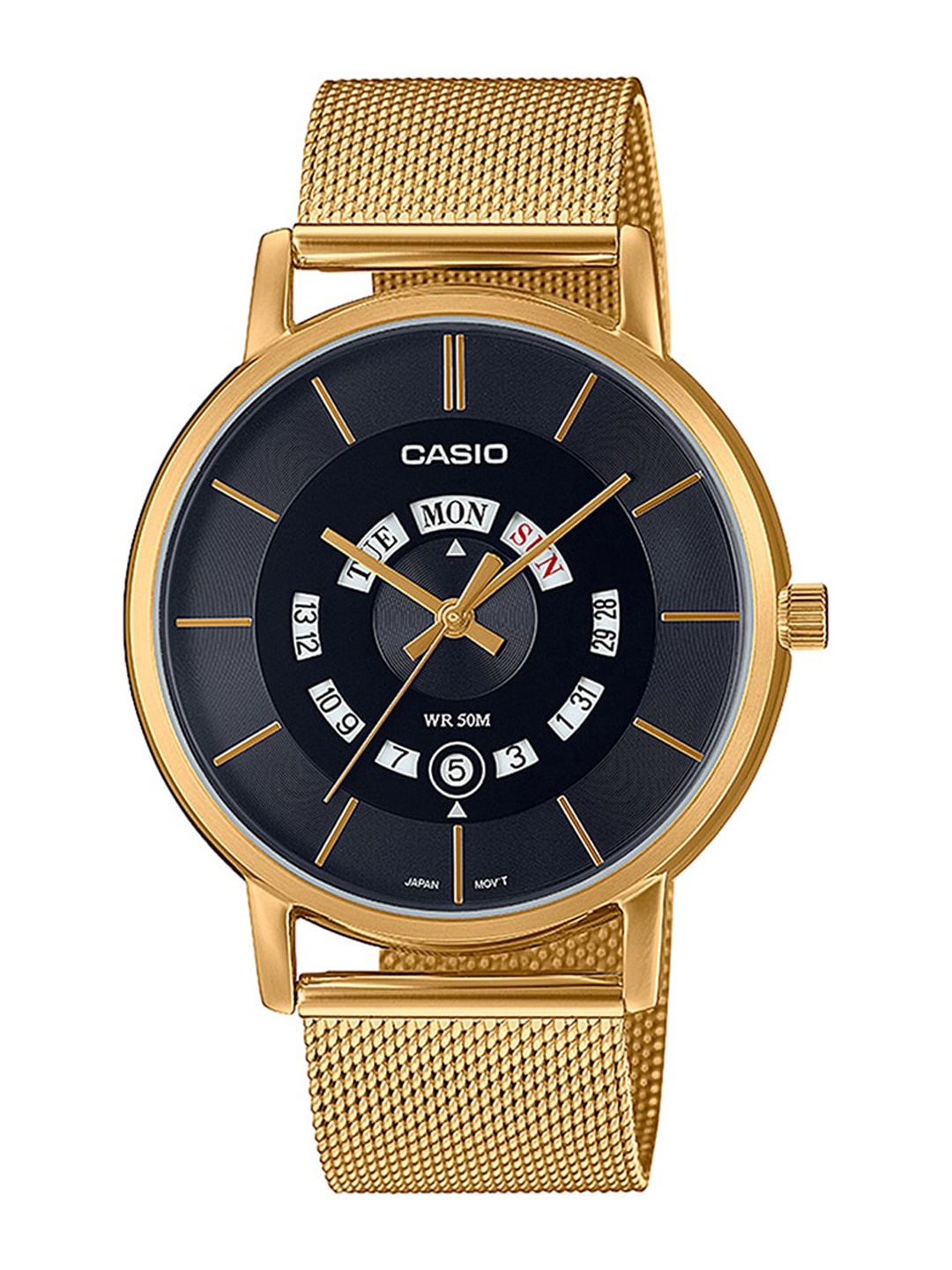 

CASIO Men Stainless Steel Bracelet Style Straps Analogue Watch A2137, Gold