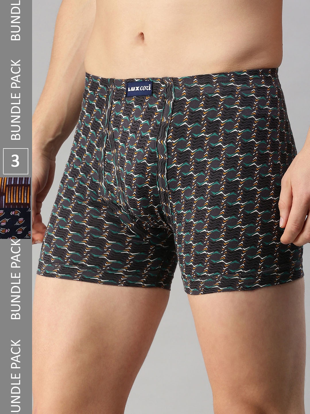 

Lux Cozi Pack Of 3 Assorted Cotton Trunks COZI_BIGSHOT_LONGS_PRINT_AST4_3PC