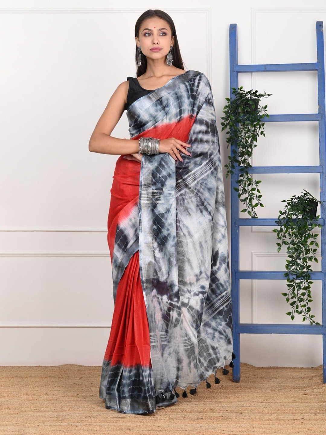 

Very Much Indian Pure Cotton Saree, Black