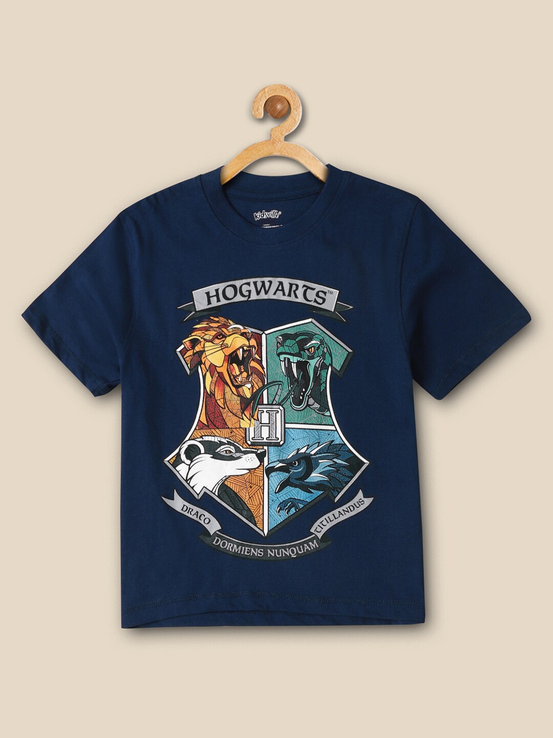 

Kids Ville Boys Harry Potter Printed Cotton Casual T-Shirt, Navy blue
