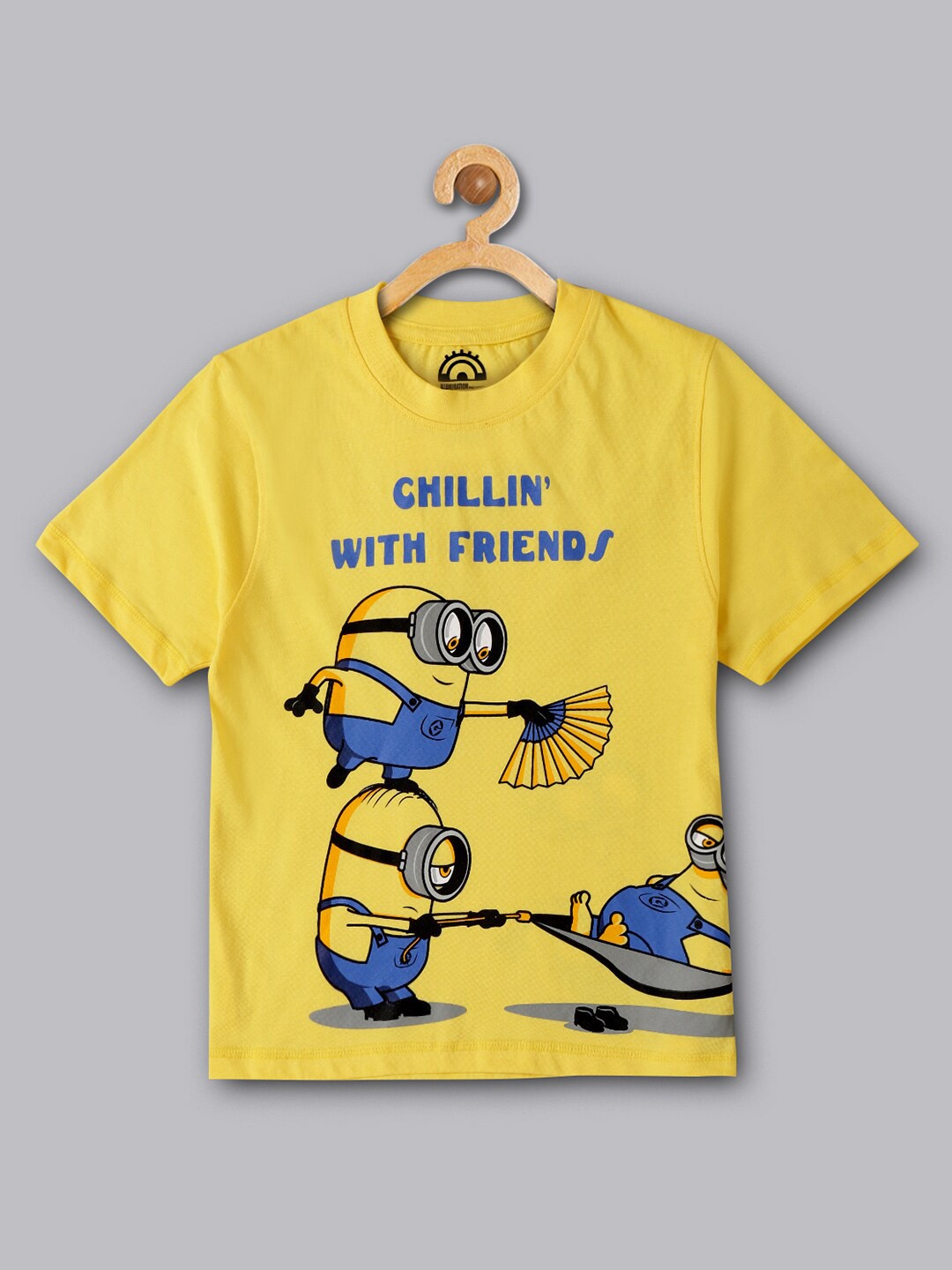 

Kids Ville Boys Minions Graphic Printed Cotton T-Shirt, Yellow