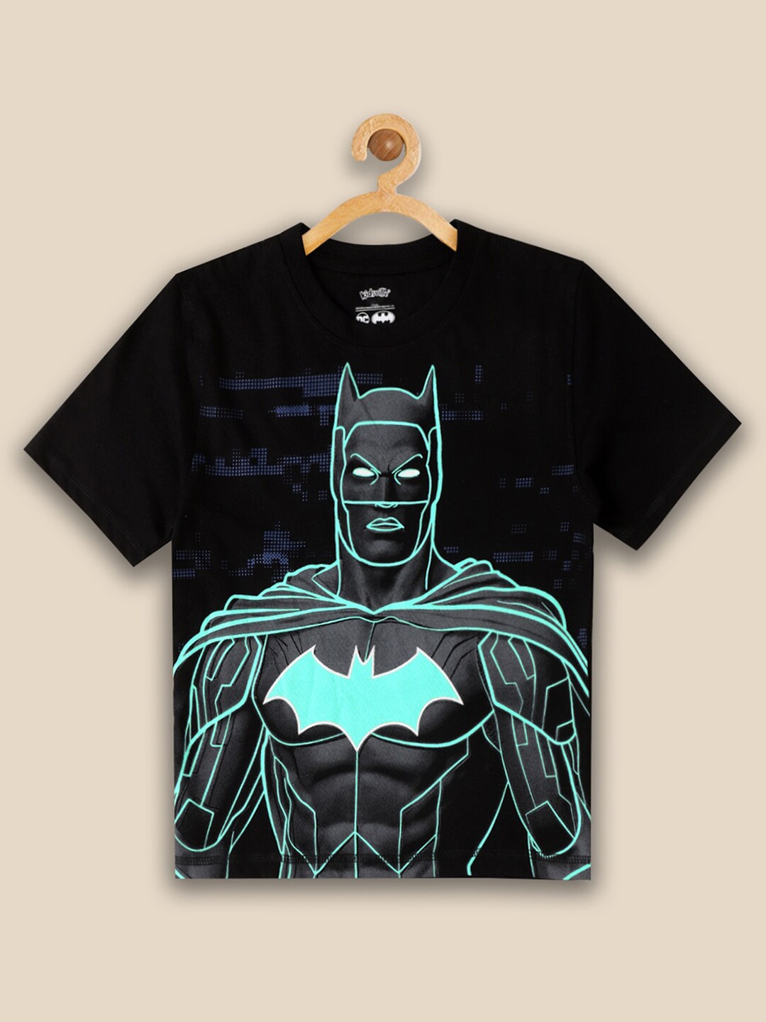 

Kids Ville Boys Batman Graphic Printed Cotton T-Shirt, Black