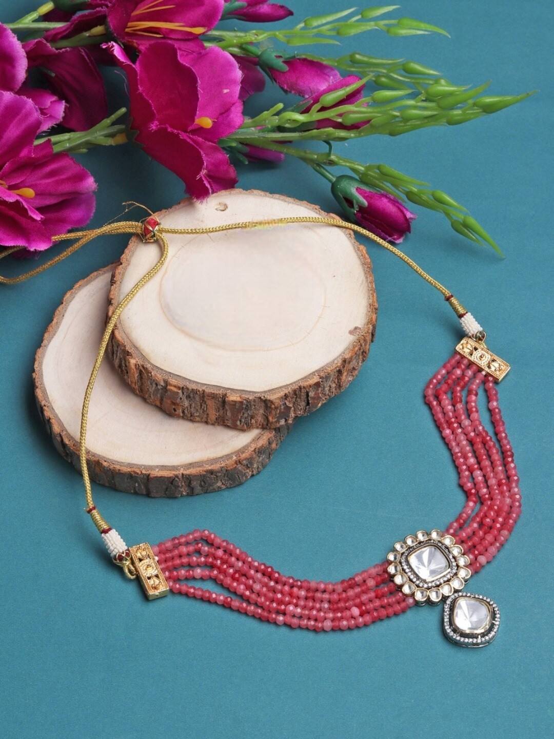 

Runjhun Brass Gold-Plated Necklace