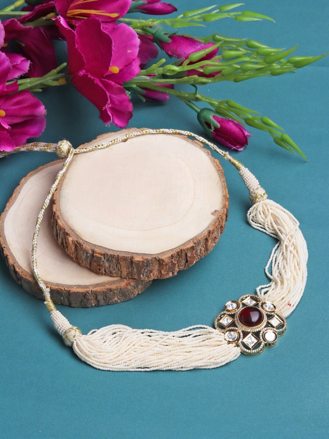 

Runjhun Brass Gold-Plated Necklace