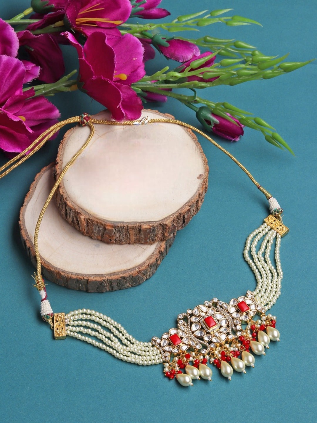 

Runjhun Brass Gold-Plated Necklace