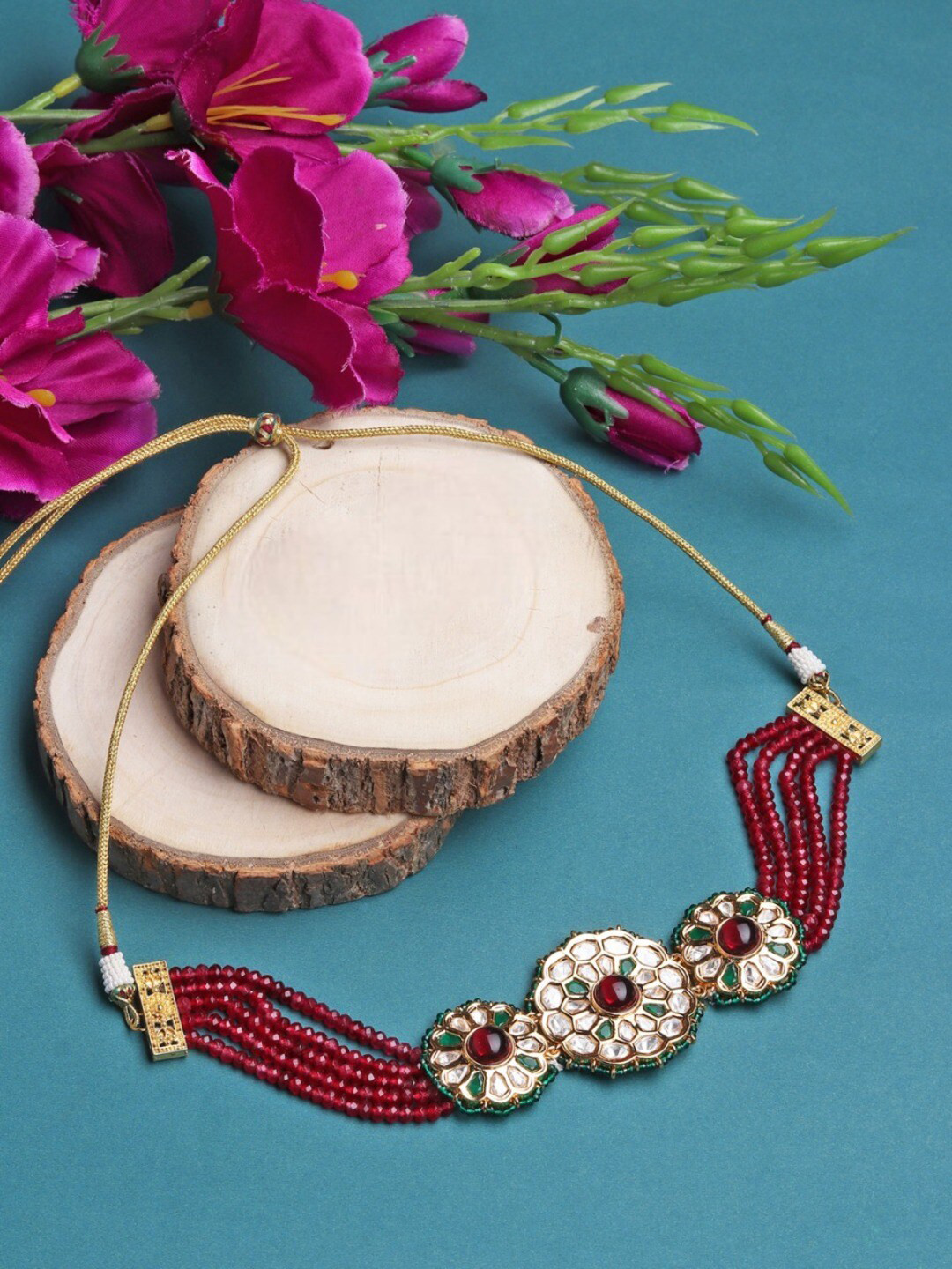 

Runjhun Brass Gold-Plated Necklace