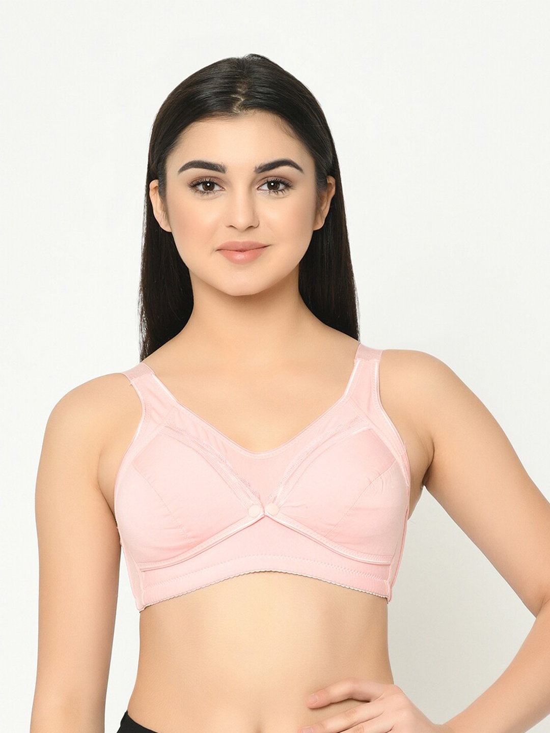 

Da Intimo Peach Lightly Padded Anti Microbial Non-Wired Cotton Maternity Bra