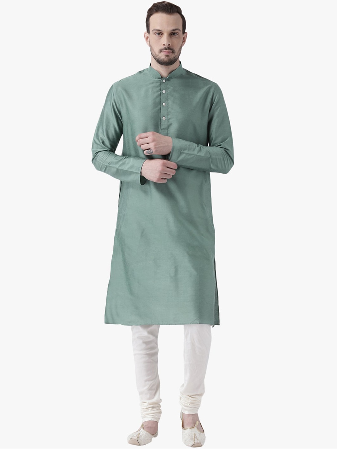 

KISAH Mandarin Collar Straight Kurta, Green