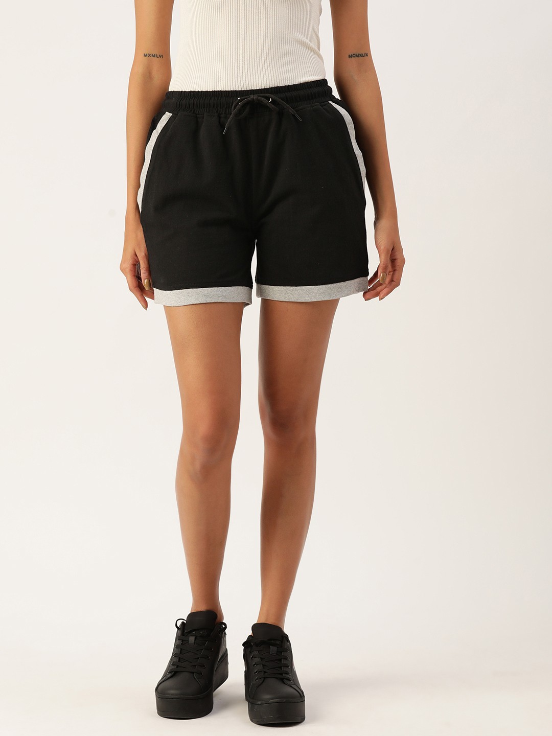

Alsace Lorraine Paris Cotton Shorts, Black