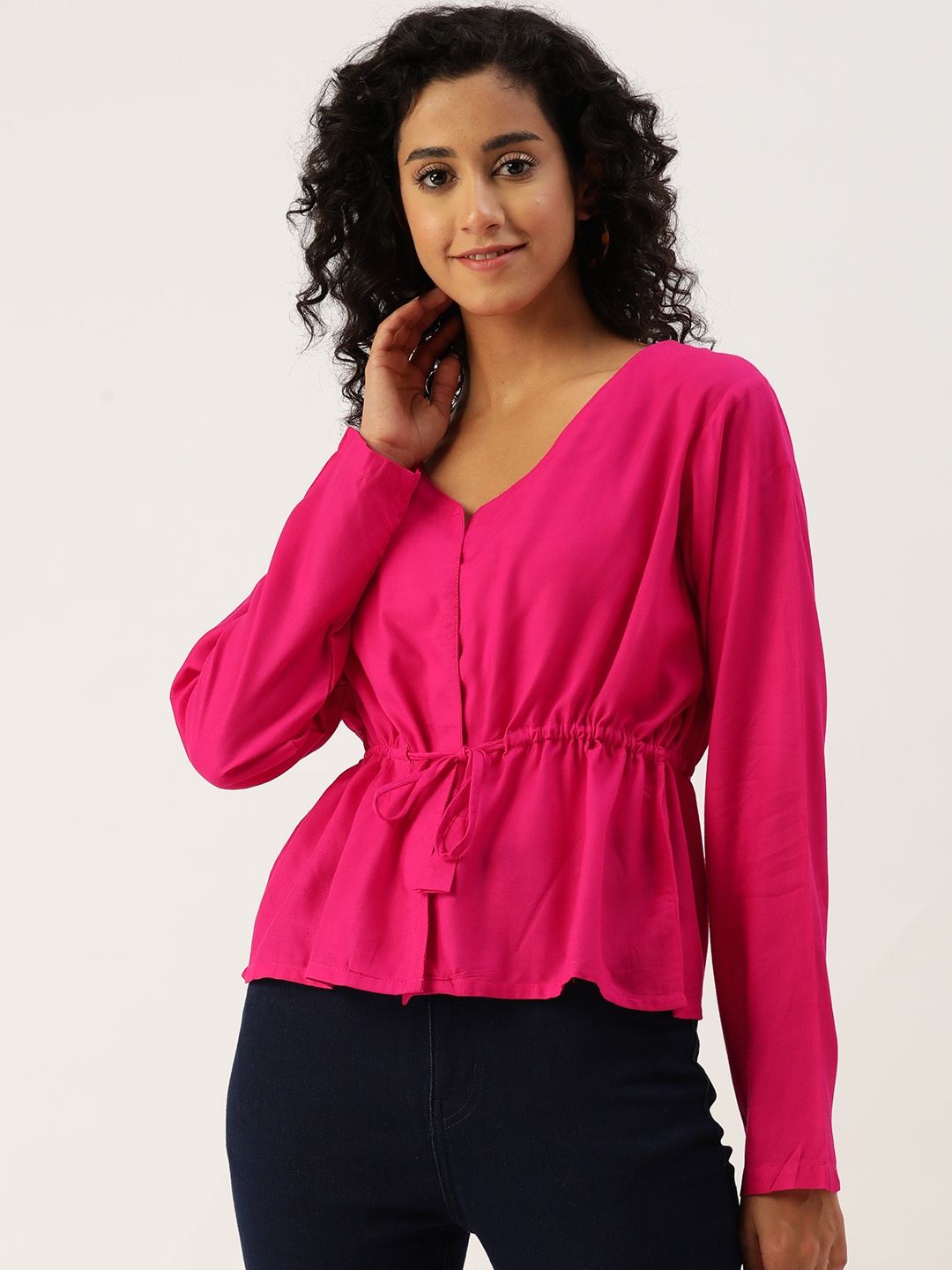 

Alsace Lorraine Paris Peplum Top, Pink