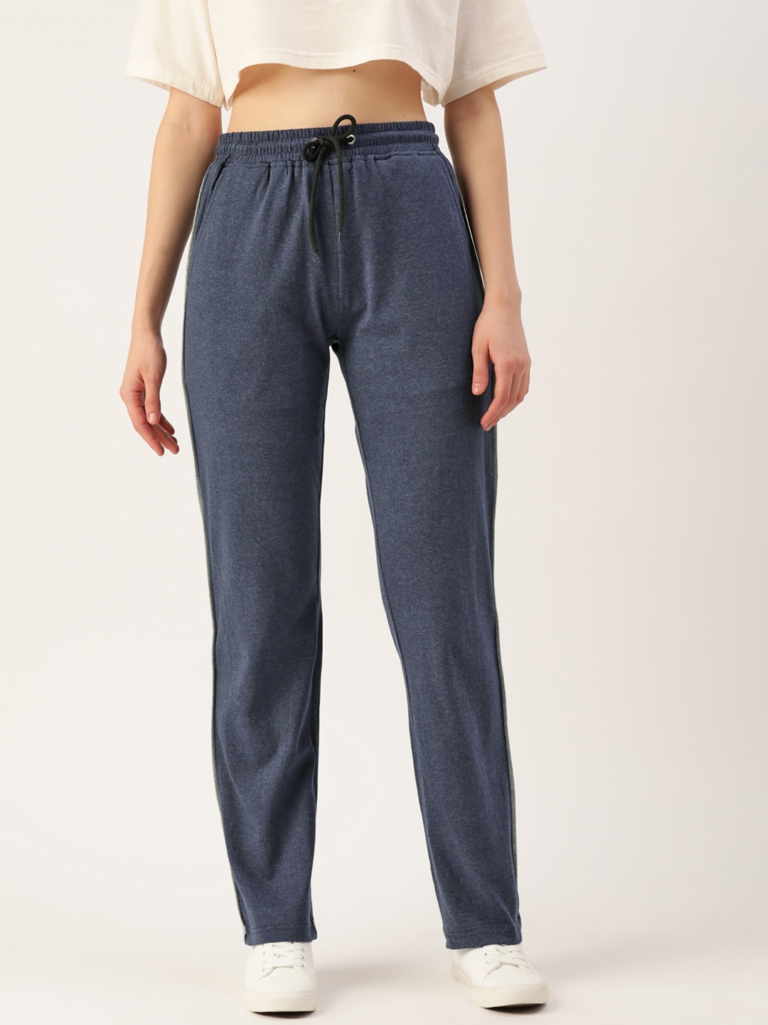 

Alsace Lorraine Paris Women Solid Cotton Track Pants, Blue