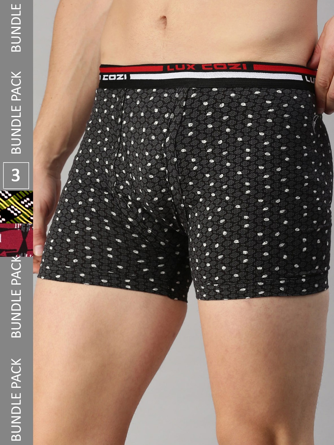 

Lux Cozi Men Pack Of 3 Assorted Printed Cotton TrunksCOZI_BIGSHOT_LONGS_PRINT_OE_AST3_3PC