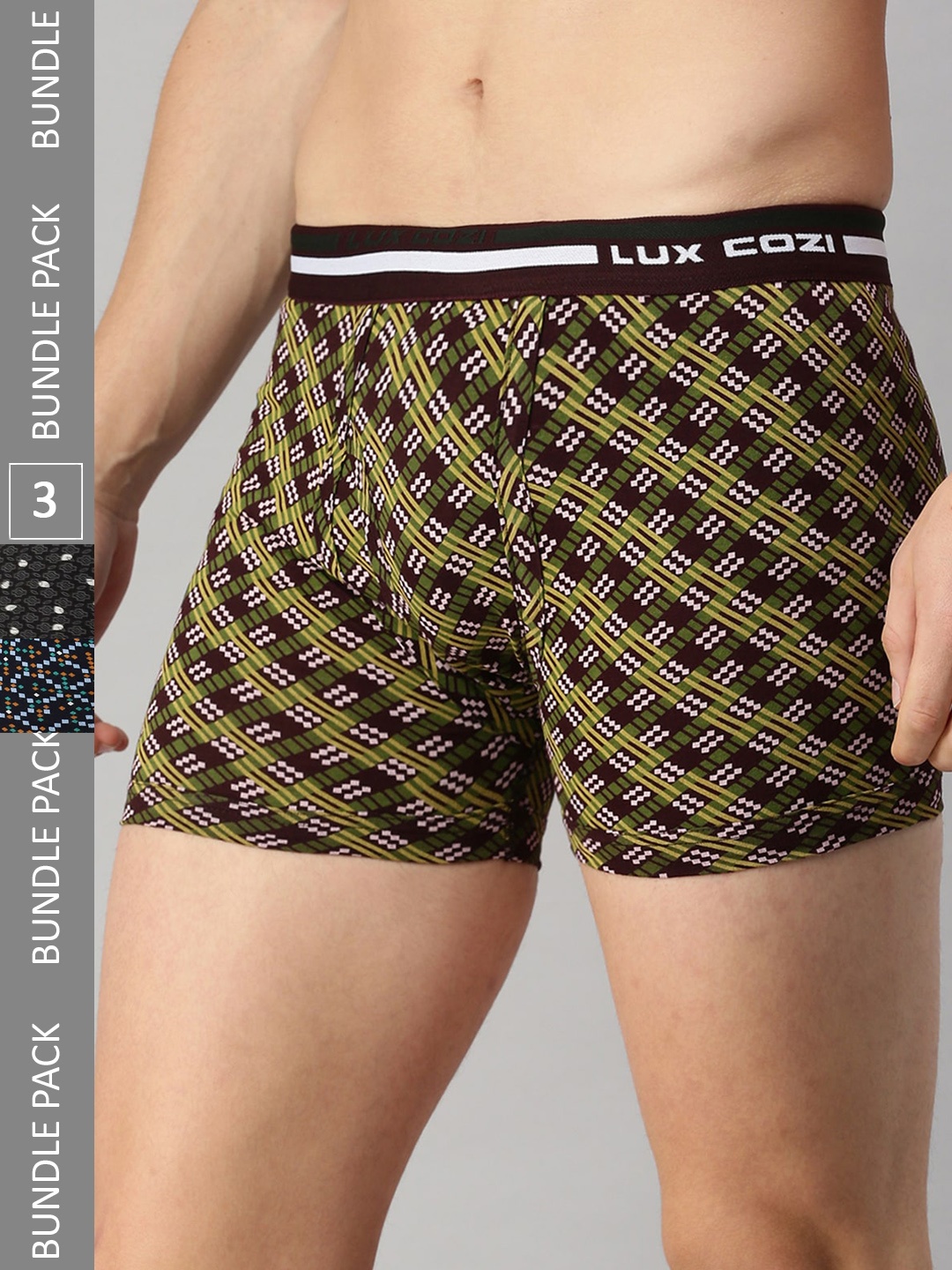 

Lux Cozi Men Pack Of 3 Assorted Trunks- COZI_BIGSHOT_LONGS_PRINT_OE_AST2_3PC