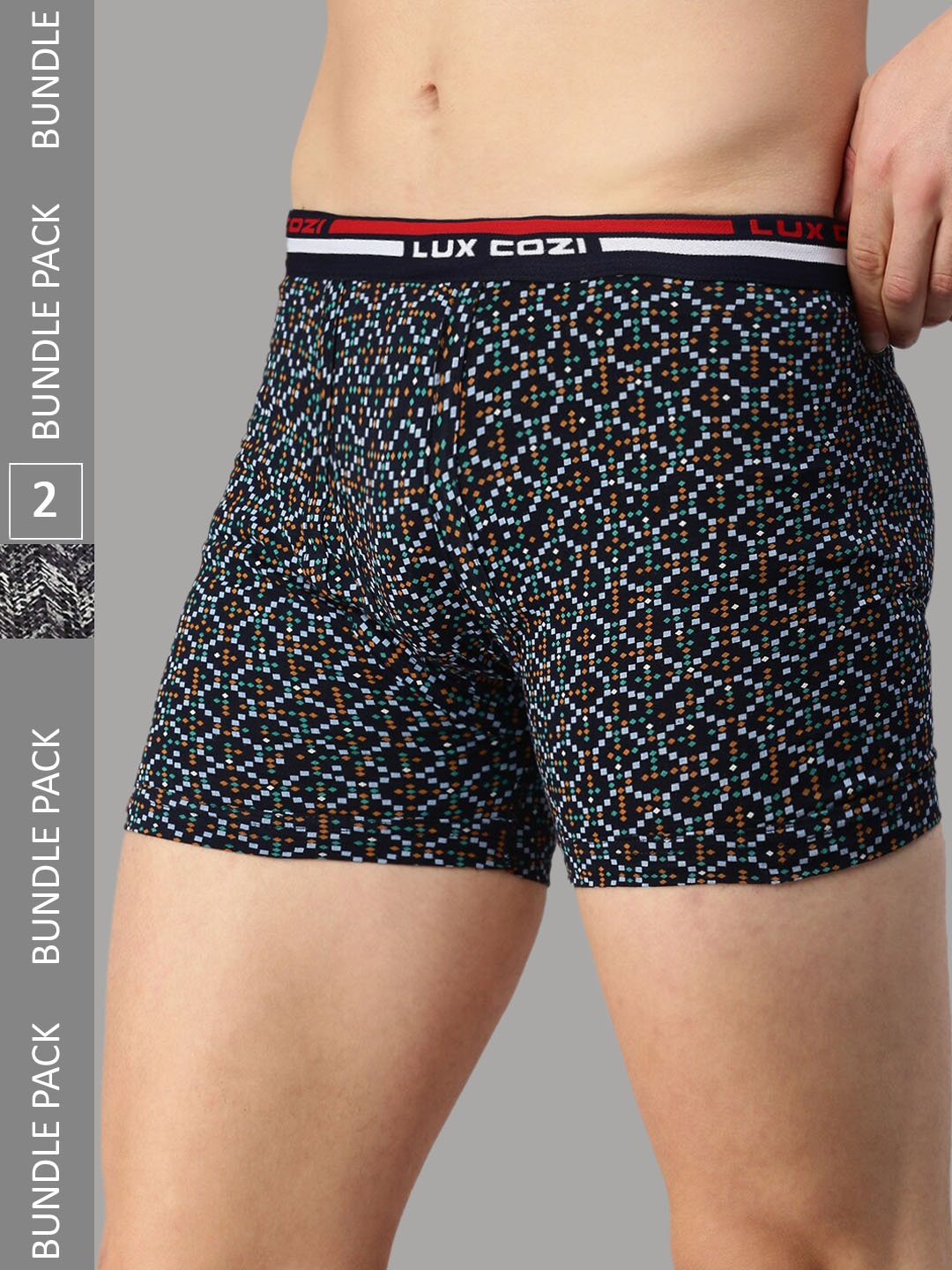 

Lux Cozi Men Pack Of 2 Assorted Trunks COZI_BIGSHOT_LONGS_PRINT_OE_AST4_2PC