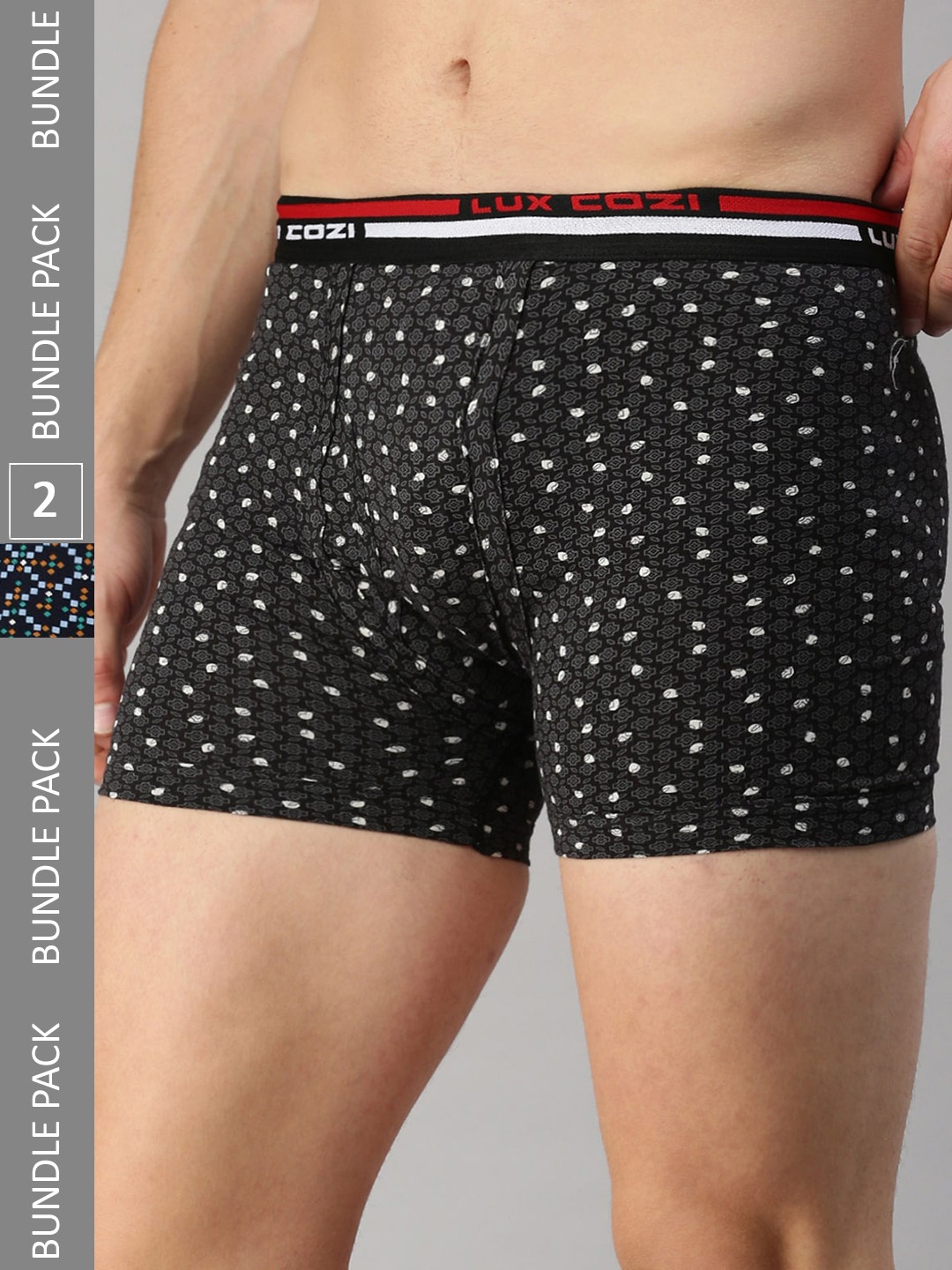 

Lux Cozi Men Pack Of 2 Assorted Cotton Trunks COZI_BIGSHOT_LONGS_PRINT_OE_AST3_2PC