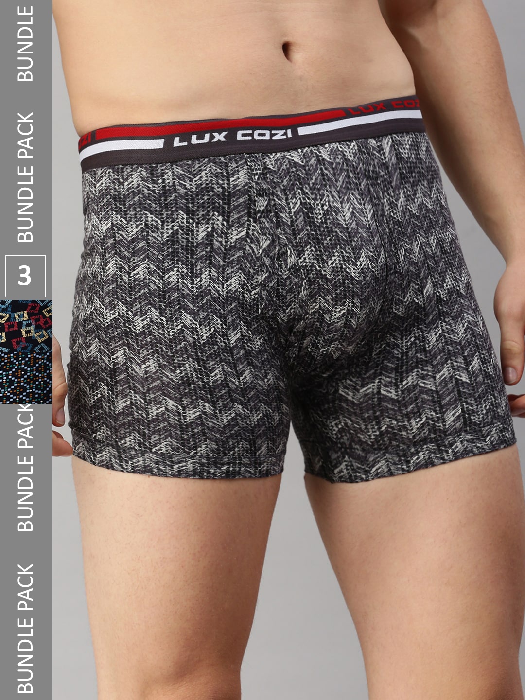 

Lux Cozi Pack Of 3 Assorted Pure Cotton Trunks COZI_BIGSHOT_LONGS_PRINT_OE_AST4_3PC