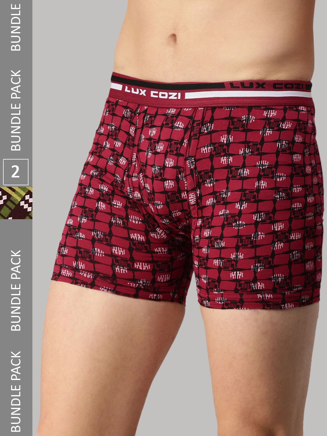 

Lux Cozi Pack Of 2 Assorted Pure Combed Cotton Trunks