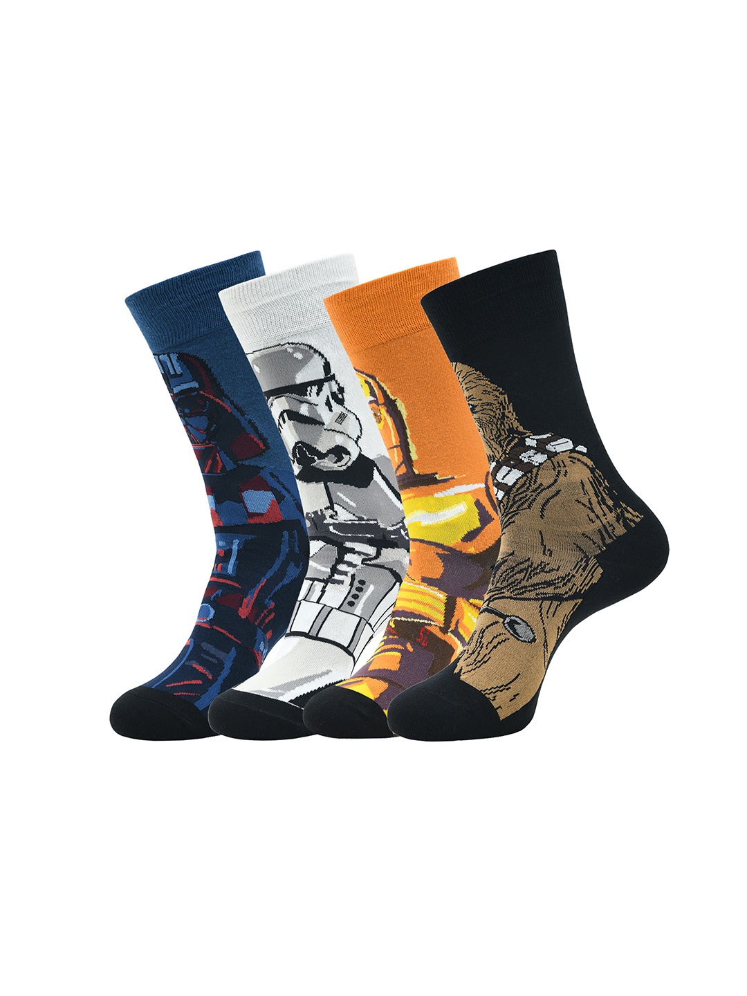 

Balenzia Men Pack of 4 Assorted Star Wars Calf-Length Socks
