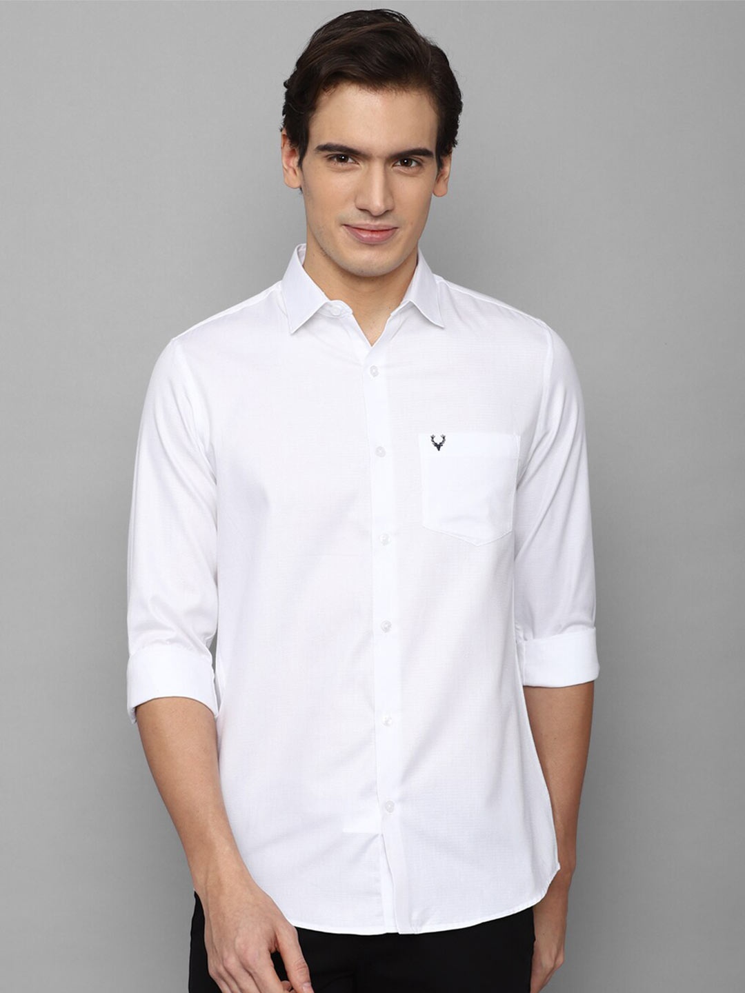 

Allen Solly Spread Collar Slim Fit Pure Cotton Casual Shirt, White