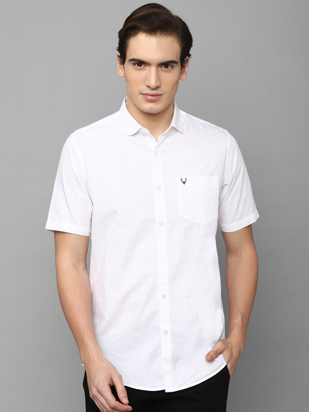 

Allen Solly Spread Collar Slim Fit Pure Cotton Casual Shirt, White