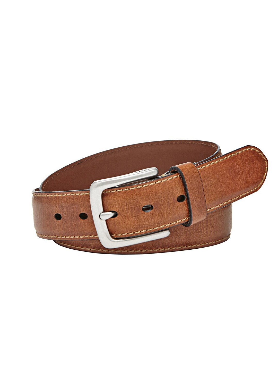

Fossil Men Leather Tang Slim Belt, Brown