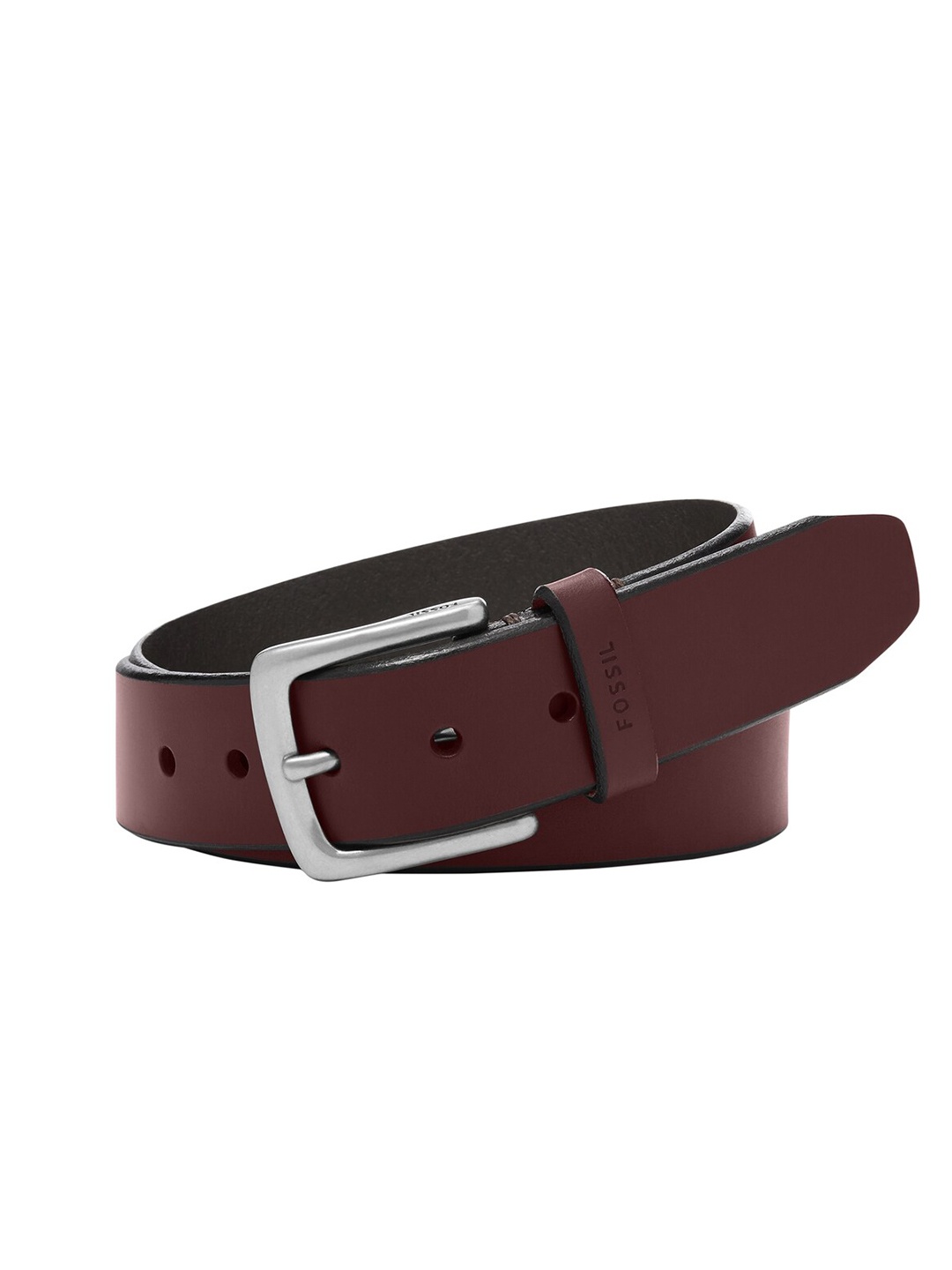 Fossil Men Leather Tang Wide Belt, Purple