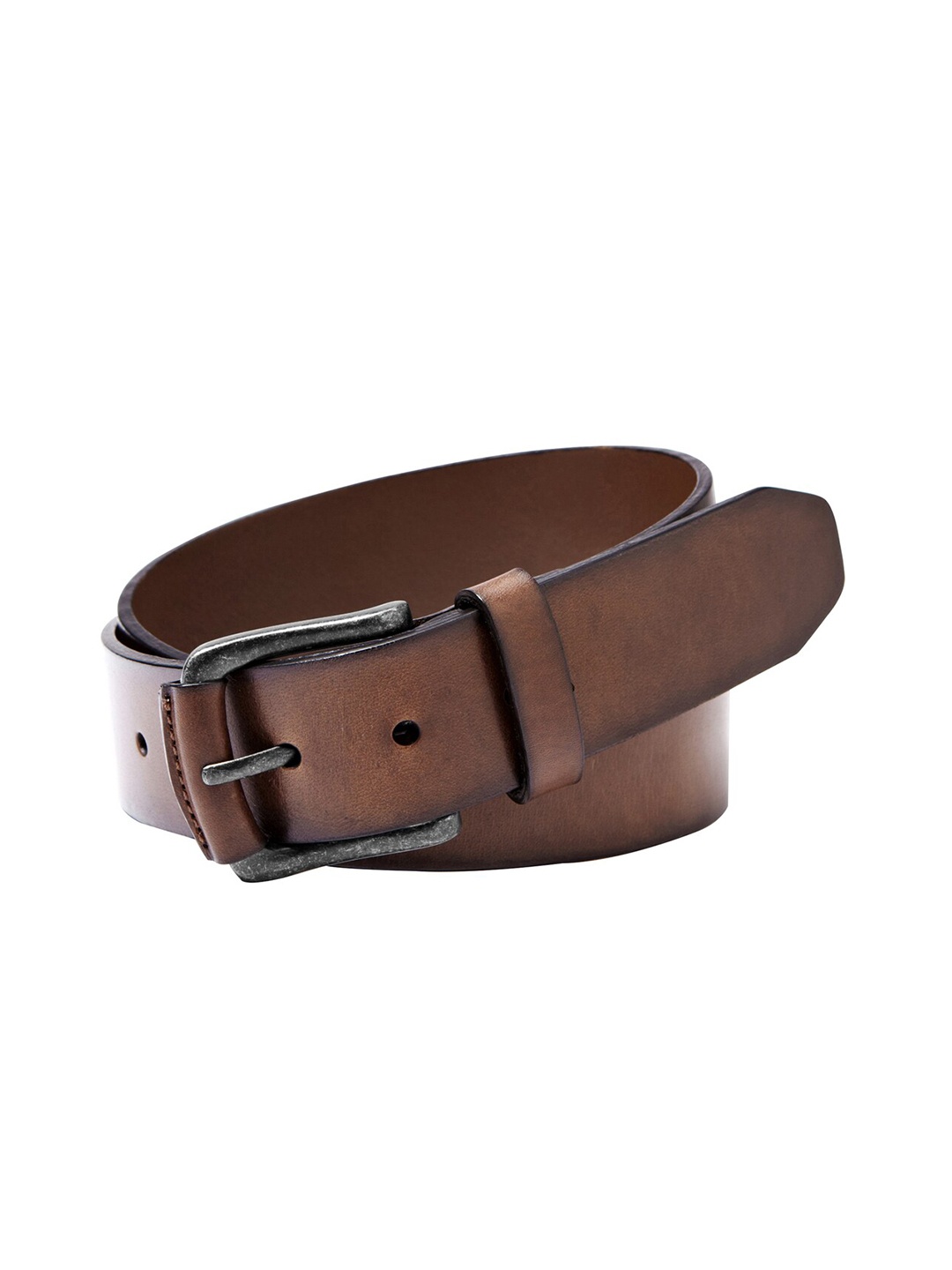 

Fossil Men Leather Tang Slim Belt, Brown