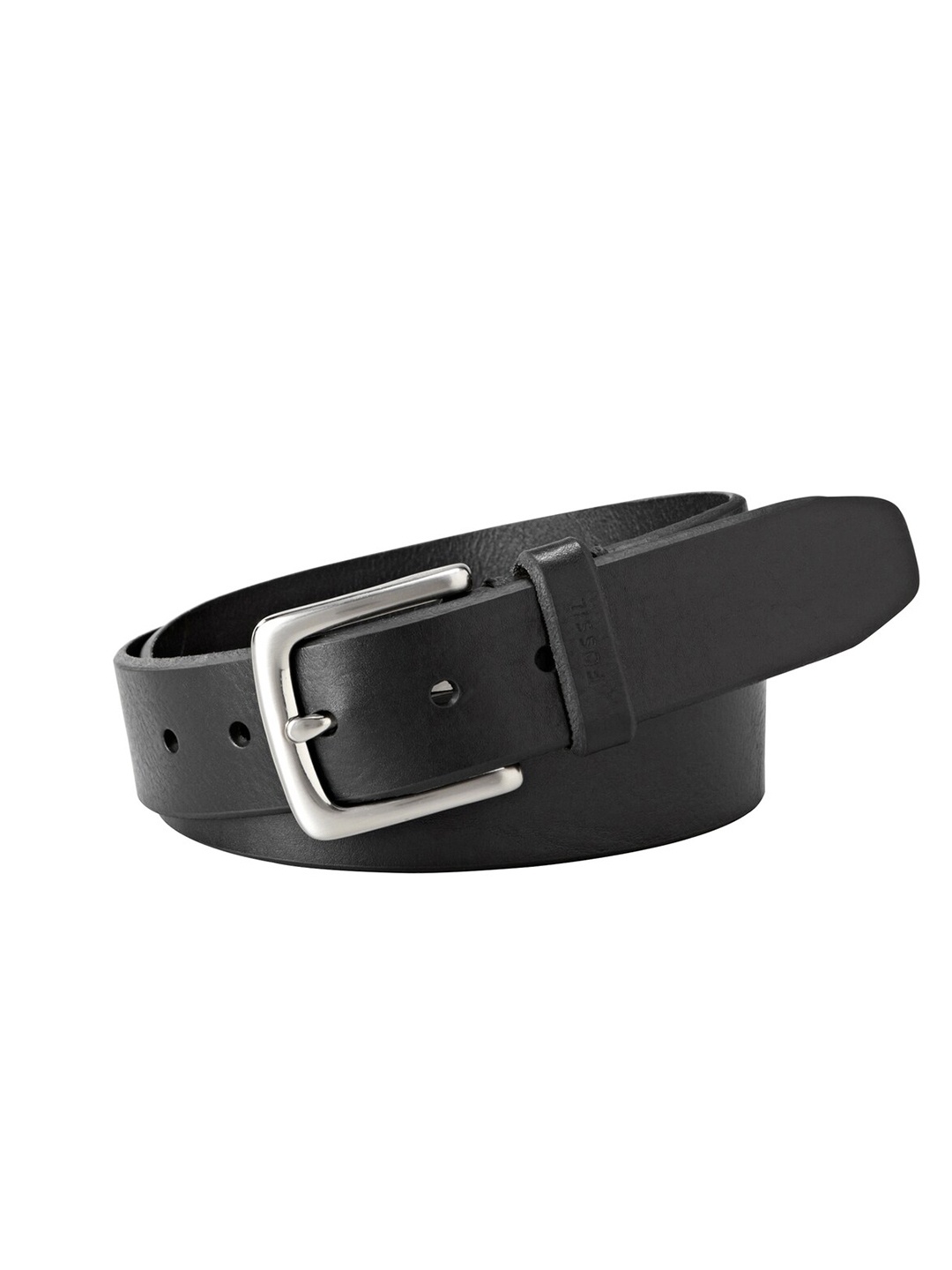 

Fossil Men Leather Tang Slim Belt, Black