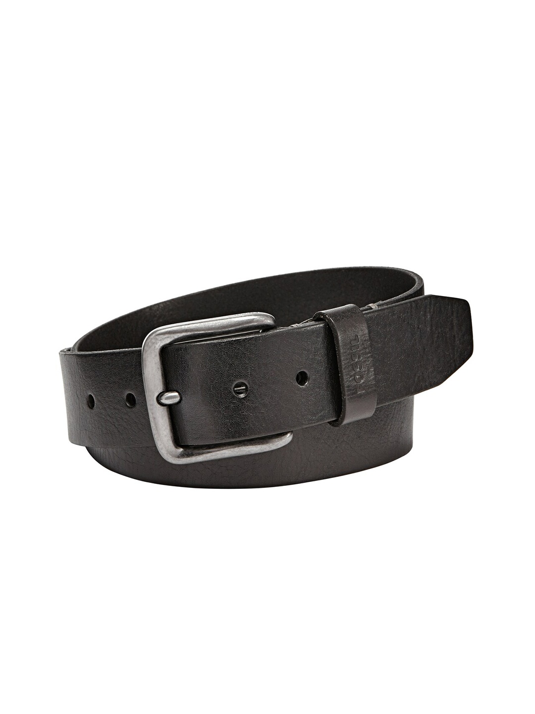 

Fossil Men Leather Tang Slim Belt, Black