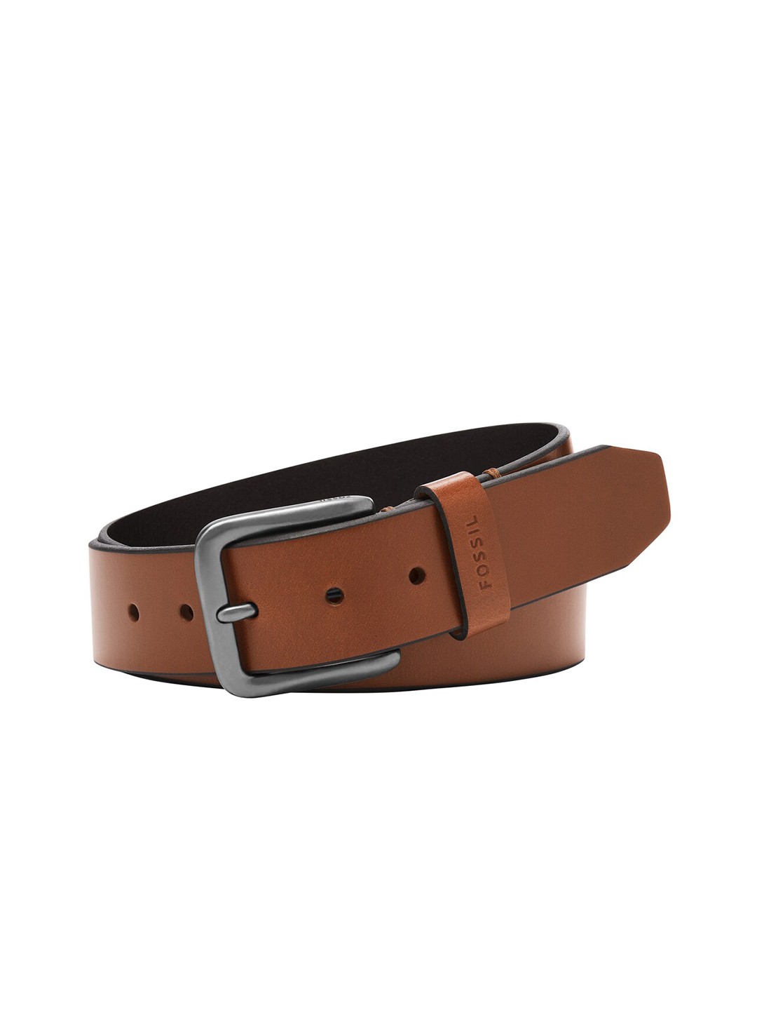 

Fossil Men Leather Tang Slim Belt, Brown
